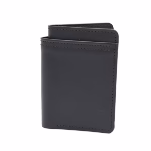 Portofel din piele naturala negru handmade design modern slim